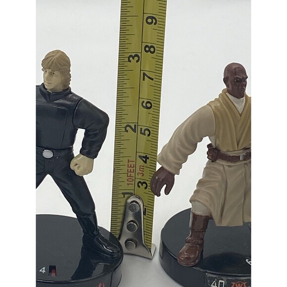Star Wars Attacktix Luke Skywalker & Mace Windu Battle Masters Game 2005 Hasbro - Picture 9 of 9